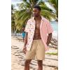 imageUOUA Mens Hawaiian Shirt Short Sleeve Flamingo Button Down Shirts Summer Tropical Printed Beach TopsPinkflamingo