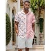 imageUOUA Mens Hawaiian Shirt Short Sleeve Flamingo Button Down Shirts Summer Tropical Printed Beach TopsPinkflamingo