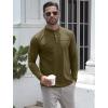 imageUOUA Mens Henley Shirts Short Sleeve Casual TShirts Cotton Basic Tops02 Army Green