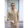 imageUOUA Mens Henley Shirts Short Sleeve Casual TShirts Cotton Basic Tops02 Khaki