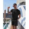 imageUOUA Mens Short Sets 2 Piece Summer Outfits Casual Short Sleeve CrewNeck Shirts ampamp Shorts Track Suit Jogging LoungewearBlack