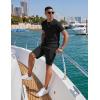 imageUOUA Mens Short Sets 2 Piece Summer Outfits Casual Short Sleeve CrewNeck Shirts ampamp Shorts Track Suit Jogging LoungewearBlack