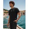 imageUOUA Mens Short Sets 2 Piece Summer Outfits Casual Short Sleeve CrewNeck Shirts ampamp Shorts Track Suit Jogging LoungewearBlack