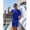 imageUOUA Mens Short Sets 2 Piece Summer Outfits Casual Short Sleeve CrewNeck Shirts ampamp Shorts Track Suit Jogging LoungewearBlue