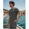 imageUOUA Mens Short Sets 2 Piece Summer Outfits Casual Short Sleeve CrewNeck Shirts ampamp Shorts Track Suit Jogging LoungewearDark Grey