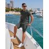 imageUOUA Mens Short Sets 2 Piece Summer Outfits Casual Short Sleeve CrewNeck Shirts ampamp Shorts Track Suit Jogging LoungewearDark Grey