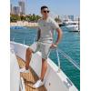 imageUOUA Mens Short Sets 2 Piece Summer Outfits Casual Short Sleeve CrewNeck Shirts ampamp Shorts Track Suit Jogging LoungewearGrey