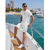 imageUOUA Mens Short Sets 2 Piece Summer Outfits Casual Short Sleeve CrewNeck Shirts ampamp Shorts Track Suit Jogging LoungewearWhite