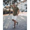 imageUOUA Mens Short Sleeve Henley Shirts Casual Comfortable Cotton TShirt Raglan Sleeve Summer Vintage Button Tops01 Army Green