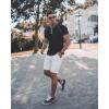 imageUOUA Mens Short Sleeve Henley Shirts Casual Comfortable Cotton TShirt Raglan Sleeve Summer Vintage Button Tops01 Black