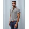 imageUOUA Mens Short Sleeve Henley Shirts Casual Comfortable Cotton TShirt Raglan Sleeve Summer Vintage Button Tops01 Dark Grey