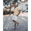 imageUOUA Mens Short Sleeve Henley Shirts Casual Comfortable Cotton TShirt Raglan Sleeve Summer Vintage Button Tops01 Lightkhaki