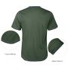 imageUOUA Mens Waffle Henley Short Sleeve Shirts Casual Basic Button TShirt Classic Summer Tops01 Army Green