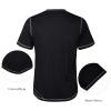 imageUOUA Mens Waffle Henley Short Sleeve Shirts Casual Basic Button TShirt Classic Summer Tops01 Black
