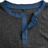 imageUOUA Mens Waffle Henley Short Sleeve Shirts Casual Basic Button TShirt Classic Summer Tops01 Dark Grey