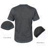 imageUOUA Mens Waffle Henley Short Sleeve Shirts Casual Basic Button TShirt Classic Summer Tops01 Dark Grey