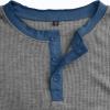 imageUOUA Mens Waffle Henley Short Sleeve Shirts Casual Basic Button TShirt Classic Summer Tops01 Grey