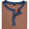imageUOUA Mens Waffle Henley Short Sleeve Shirts Casual Basic Button TShirt Classic Summer Tops01 Khaki