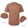 imageUOUA Mens Waffle Henley Short Sleeve Shirts Casual Basic Button TShirt Classic Summer Tops01 Khaki