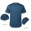 imageUOUA Mens Waffle Henley Short Sleeve Shirts Casual Basic Button TShirt Classic Summer Tops01 Light Blue
