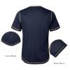 imageUOUA Mens Waffle Henley Short Sleeve Shirts Casual Basic Button TShirt Classic Summer Tops01 Navy Blue