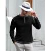 imageUOUA Mens Waffle Henley Short Sleeve Shirts Casual Basic Button TShirt Classic Summer Tops02 Black