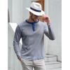 imageUOUA Mens Waffle Henley Short Sleeve Shirts Casual Basic Button TShirt Classic Summer Tops02 Grey