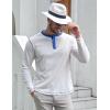 imageUOUA Mens Waffle Henley Short Sleeve Shirts Casual Basic Button TShirt Classic Summer Tops02 White