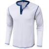 imageUOUA Mens Waffle Henley Short Sleeve Shirts Casual Basic Button TShirt Classic Summer Tops02 White
