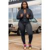 imageUOUA Two Piece Outfits Women Tracksuit Sets Long Sleeve Zip Up Jacket ampamp Leggings for Gym Workout SetBlack