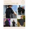 imageUOUA Women Oversized Graphic TShirt Casual Cotton Tees Printed Summer TopsBonewingsblack