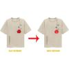 imageUOUA Women Oversized Graphic TShirt Casual Cotton Tees Printed Summer TopsBright Rose Apricot