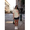 imageUOUA Women Oversized Graphic TShirt Casual Cotton Tees Printed Summer TopsBright Rose Apricot