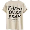 imageUOUA Women Oversized Graphic TShirt Casual Cotton Tees Printed Summer TopsFaithapricot
