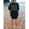 imageUOUA Women Oversized Graphic TShirt Casual Cotton Tees Printed Summer TopsJesuslovesworldblack