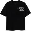 imageUOUA Women Oversized Graphic TShirt Casual Cotton Tees Printed Summer TopsLetteremojiblack