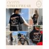 imageUOUA Women Oversized Graphic TShirt Casual Cotton Tees Printed Summer TopsMotoskullblack