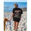 imageUOUA Women Oversized Graphic TShirt Casual Cotton Tees Printed Summer TopsMotoskullblack