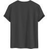 imageUOUA Women Oversized Graphic TShirt Casual Cotton Tees Printed Summer TopsRosegrey