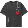 imageUOUA Women Oversized Graphic TShirt Casual Cotton Tees Printed Summer TopsRosegrey