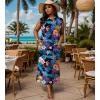 imageUOUA Women Summer Maxi Dresses Plus Size Casual Hawaiian Sundress Sleeveless Loose Split Beach Dress with PocketsPurpleblack