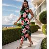 imageUOUA Women Summer Maxi Dresses Plus Size Casual Hawaiian Sundress Sleeveless Loose Split Beach Dress with PocketsYwxred