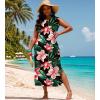 imageUOUA Women Summer Maxi Dresses Plus Size Casual Hawaiian Sundress Sleeveless Loose Split Beach Dress with PocketsYwxred