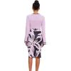 imageUOUA Womens Church Dress Bell Sleeve Cocktail Business Work Dresses Tea Party Floral Print Pencil DressesLavender