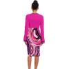 imageUOUA Womens Church Dress Bell Sleeve Cocktail Business Work Dresses Tea Party Floral Print Pencil DressesRosered