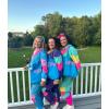 imageUOUA Womens Color Block 2 Piece 80s 90s Outfits Long Sleeve Windbreaker Jacket Tracksuit SetBlue