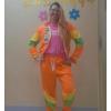 imageUOUA Womens Color Block 2 Piece 80s 90s Outfits Long Sleeve Windbreaker Jacket Tracksuit SetOrange