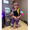 imageUOUA Womens Color Block 2 Piece 80s 90s Outfits Long Sleeve Windbreaker Jacket Tracksuit SetPurple