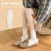 imageUOUA Womens Knit Moccasin Slippers for Indoor Outdoor Faux Fur House Slippers Fuzzy Slipon Loafers Winter ShoesLightcoffee