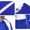 imageUOUA Womens Plus Size Jogging Suit 2 Piece Sweatsuit Long Sleeve Jacket ampamp Pants Two Piece Track Set OutfitStripe Blue